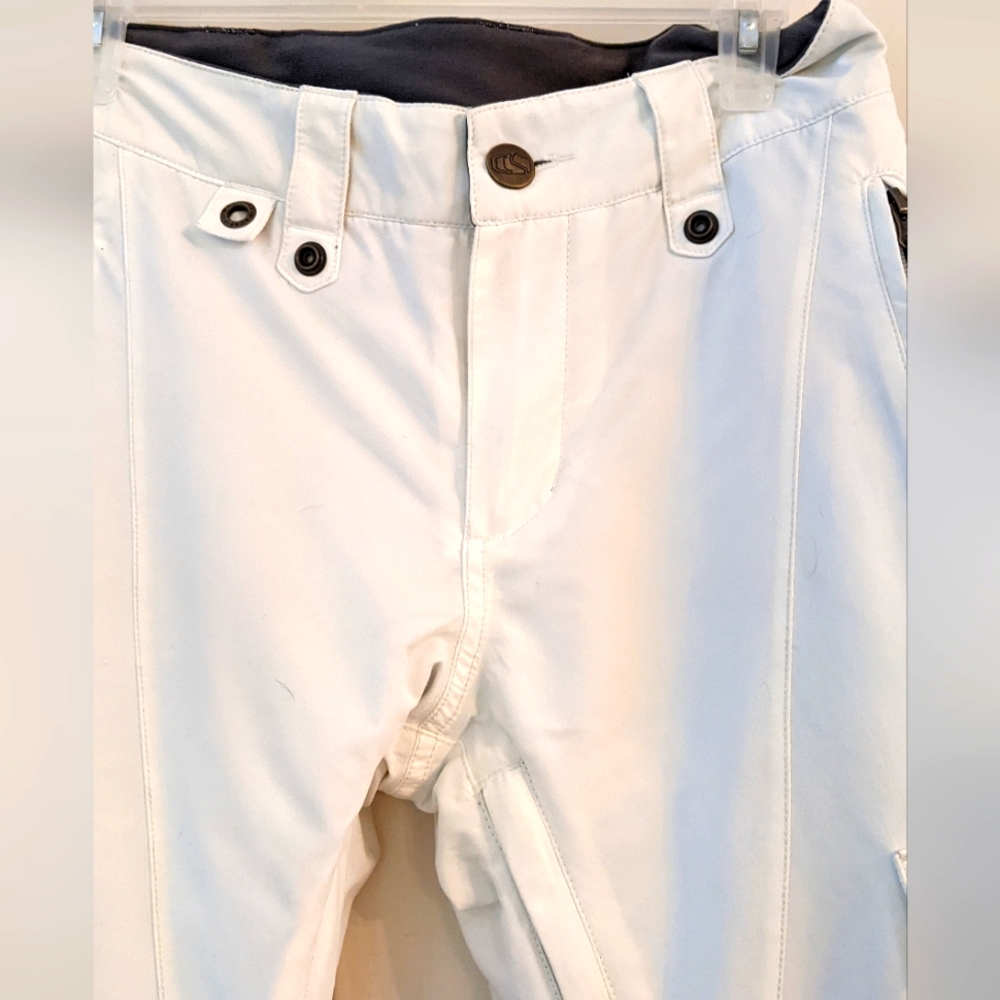 Bonfire Women's White Snow Pant Size S/P Ski Snowboard Pants Tuff Dry